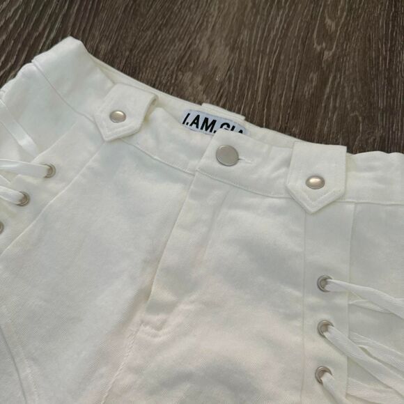 I.AM.GIA White Holly Lace-Up Pants - Picture 7 of 7
